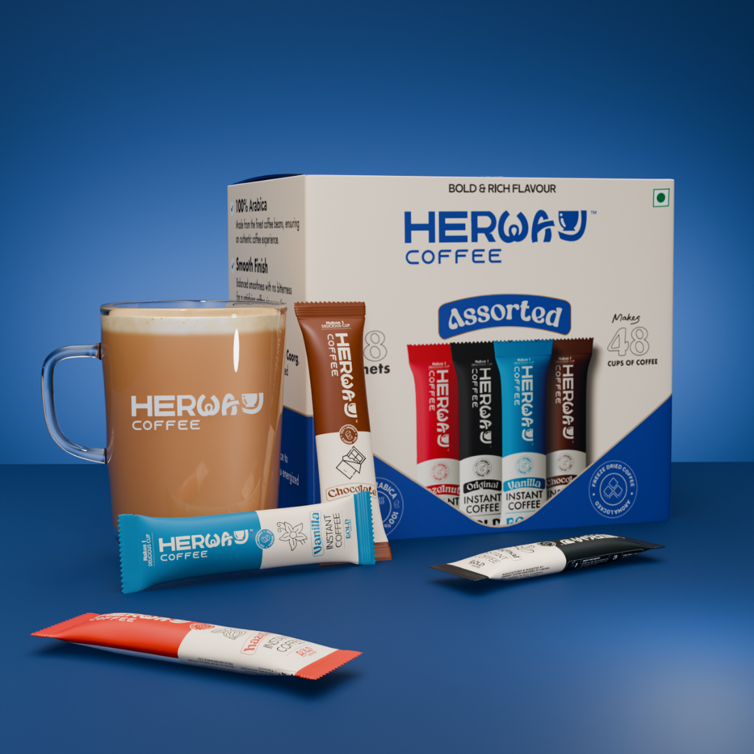 Assorted Instant Coffee Sachets -48 Sachets | 96 grams